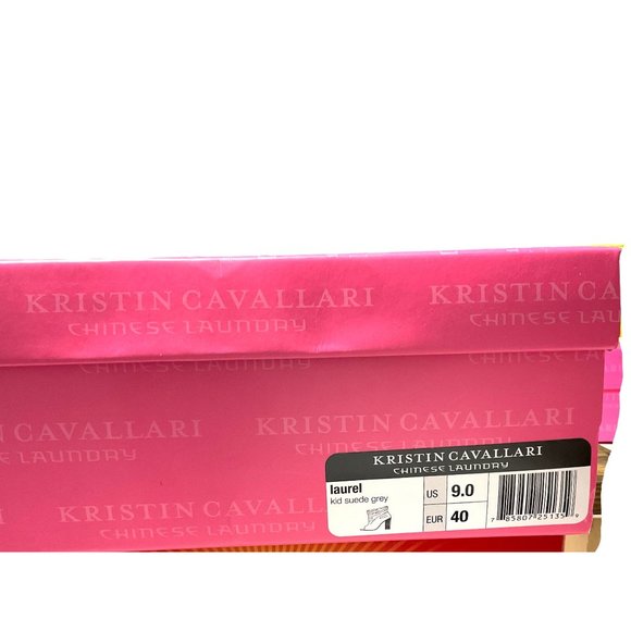 Kristin Cavallari Chinese Laundry Kid Suede Grey Laurel Peep Toe Bootie 9 - Picture 6 of 6